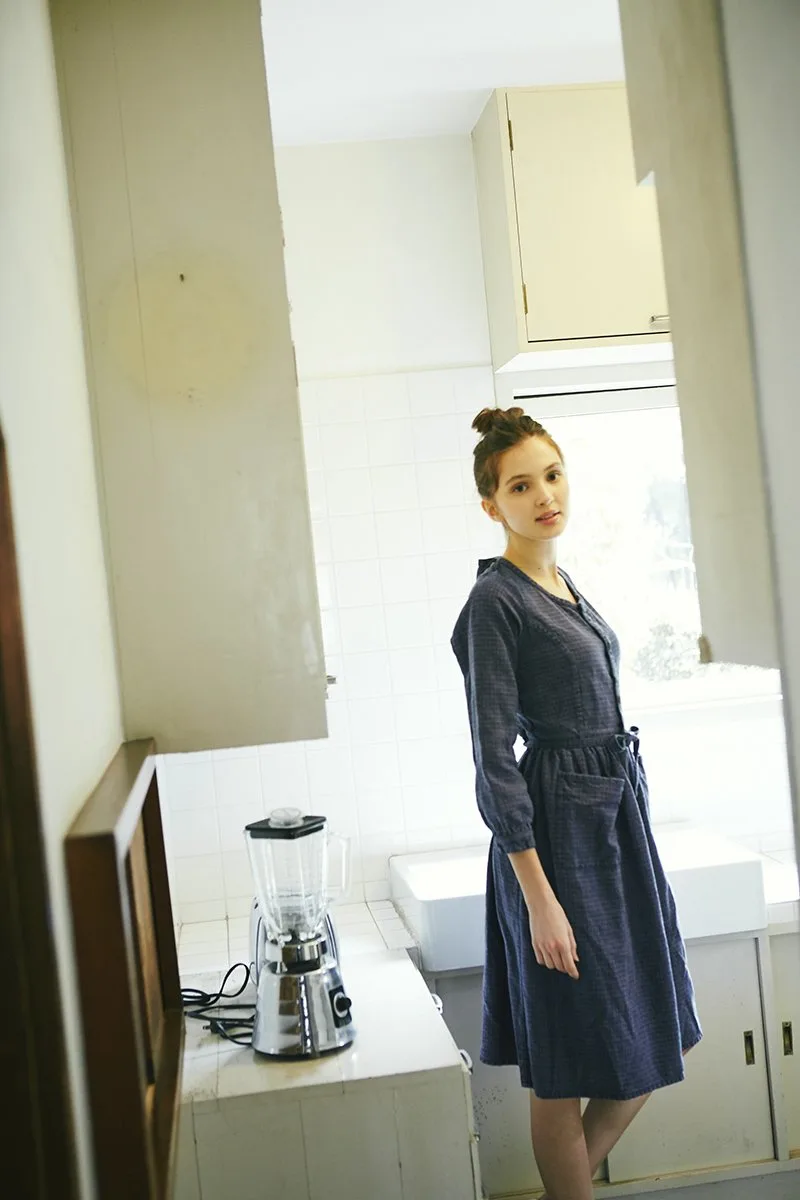 WILDER ONE-PIECE (COTTON/LINEN CHECK) source image