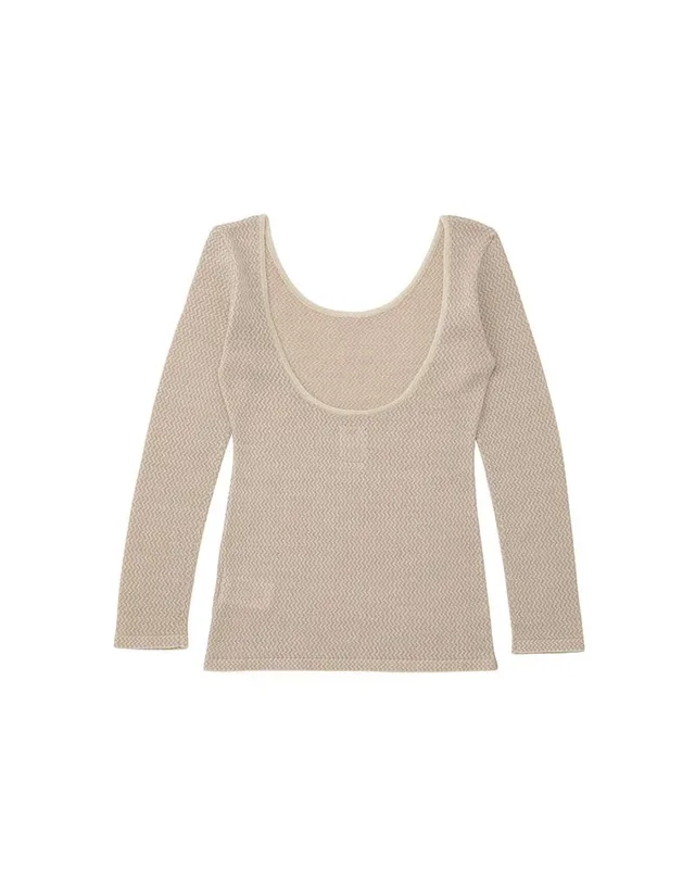 ROUND NECK L/S KNIT W official product image 5
