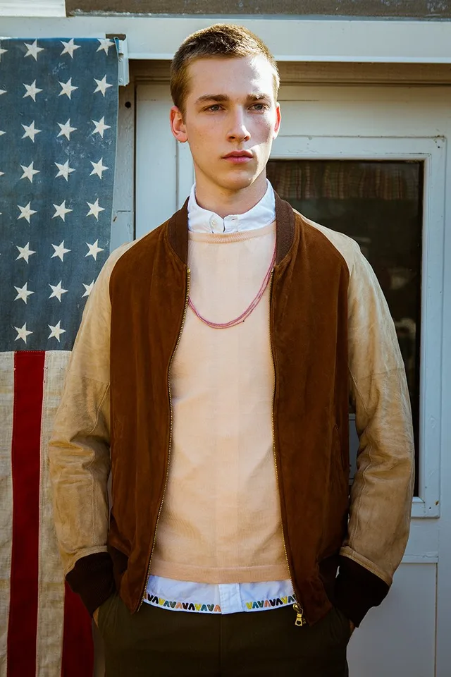 VARSITY JKT SUEDE IT *F.I.L. EXCLUSIVE source image