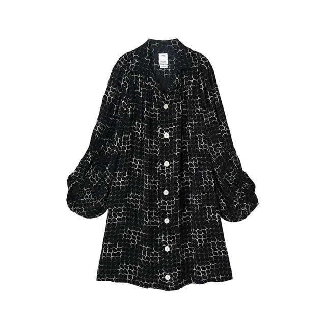 PUFF SLEEVED ONE-PIECE LATTICE official product image 2